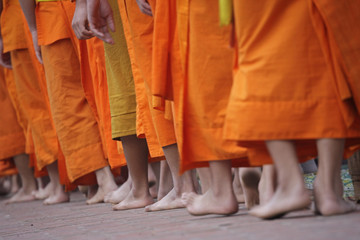 monks bare feet