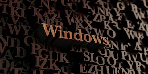 Windows - Wooden 3D rendered letters/message.  Can be used for an online banner ad or a print postcard.