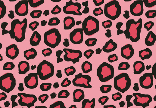 Red and Pink Leopard Spot Pattern