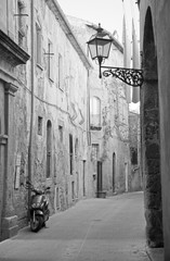 motorcycle in alley