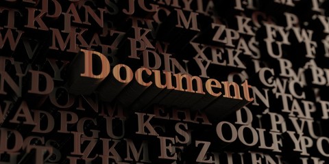 Document - Wooden 3D rendered letters/message.  Can be used for an online banner ad or a print postcard.