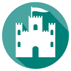 medieval tower flat icon
