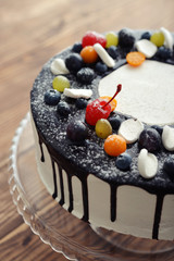 Fruit birthday cake