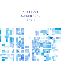 Abstract background with blue rectangles.