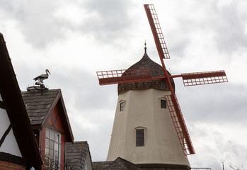 Faux windmill in Solvang CA