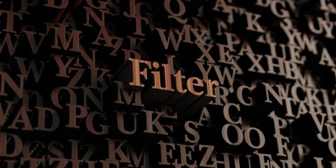 Filter - Wooden 3D rendered letters/message.  Can be used for an online banner ad or a print postcard.