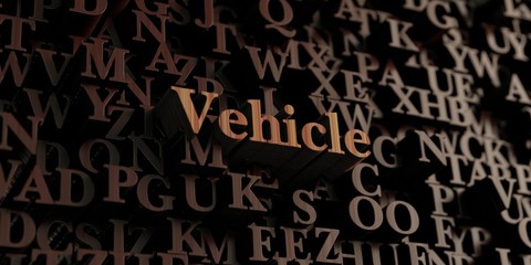 Vehicle - Wooden 3D rendered letters/message.  Can be used for an online banner ad or a print postcard.