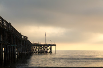 Sunset at dusk Ventura pier California