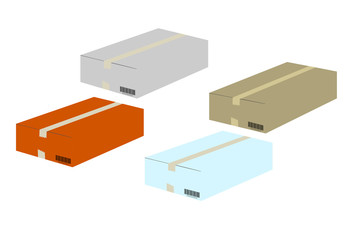 boxes on white background. (clipping path)