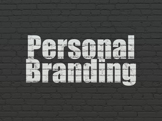 Advertising concept: Personal Branding on wall background