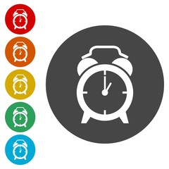 Clock icon, Vector illustration 