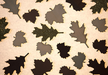 Translucent Leaf Shapes as Background