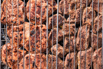 beef steaks on the grill