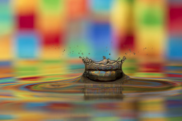 Multi-colored tie dye water splash