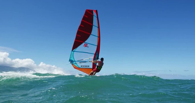 Windsurfing, summer fun extreme sport
