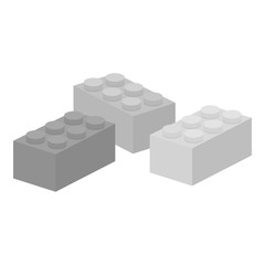 Building block monochrome icon. Illustration for web and mobile design.