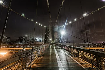 Fotobehang Brooklyn Bridge at Night © Mat Hayward