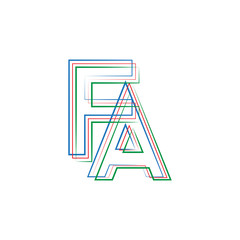 INITIAL ABSTRACT LOGO WITH COLOR