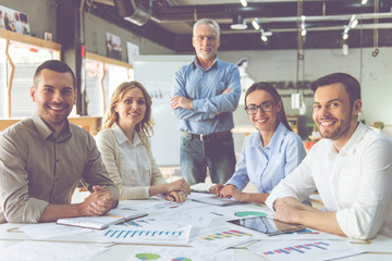 Business people working together