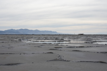 Sandy Beach on Great Salt Lake, Utah