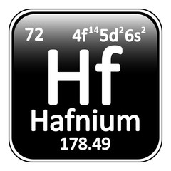 Periodic table element hafnium icon.