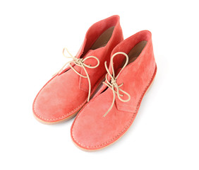 Pink shoes, isolated on white