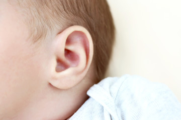 Close up view of baby ear