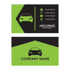 Business card design template for car, automotive and transport business