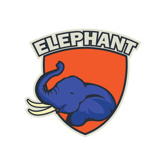 Modern sport logo for team. Elephant mascot logo template