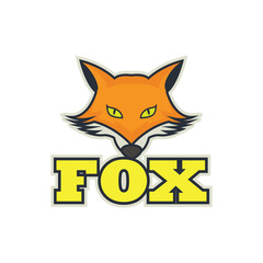 Modern sport logo for team. Fox mascot logo template