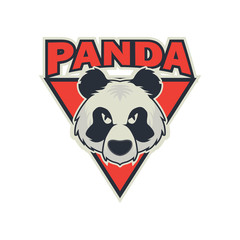 Modern sport logo for team. Panda mascot logo template