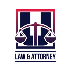 Law and Attorney U logo. Logo of law, attorney or judge in letter U
