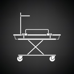 Medical stretcher icon