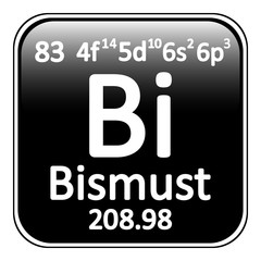 Periodic table element bismuth icon.