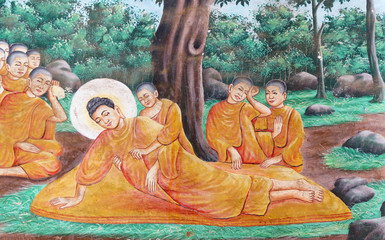 Death of Buddha fresco