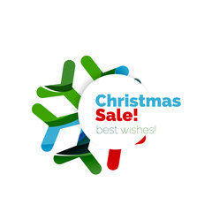 Christmas and New Year geometric banner with text