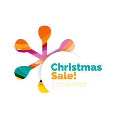 Abstract geometric Christmas banner