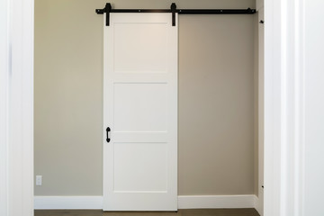 Fototapeta premium Barn Door series. Modern sliding door.
