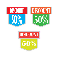 colors discount labels and banners