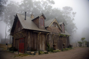 antique victorian in fog