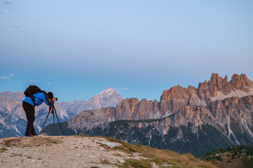 Photographer taking a picture