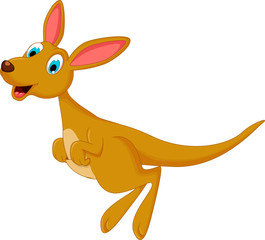 cartoon kangaroo jumping