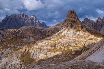 Fototapeta na wymiar Dolomites mountain panorama,Italy