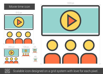 Movie time line icon.