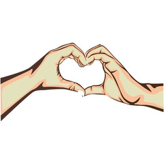 Fototapeta premium hands making heart gesture image vector illustration design 