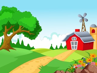 Naklejka premium Farm background for you design