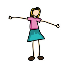 cartoon woman icon image vector illustration design 