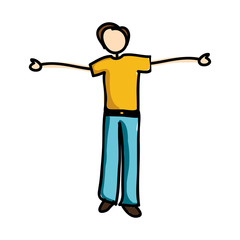 cartoon man icon image vector illustration design 