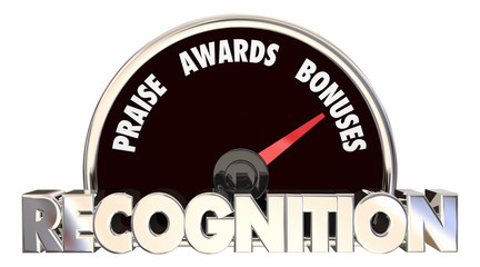 Recognition Praise Awards Bonuses Speedometer 3d Illustration