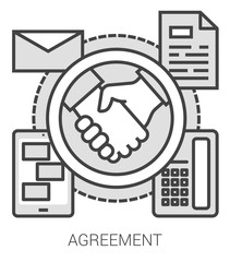 Agreement line infographic.